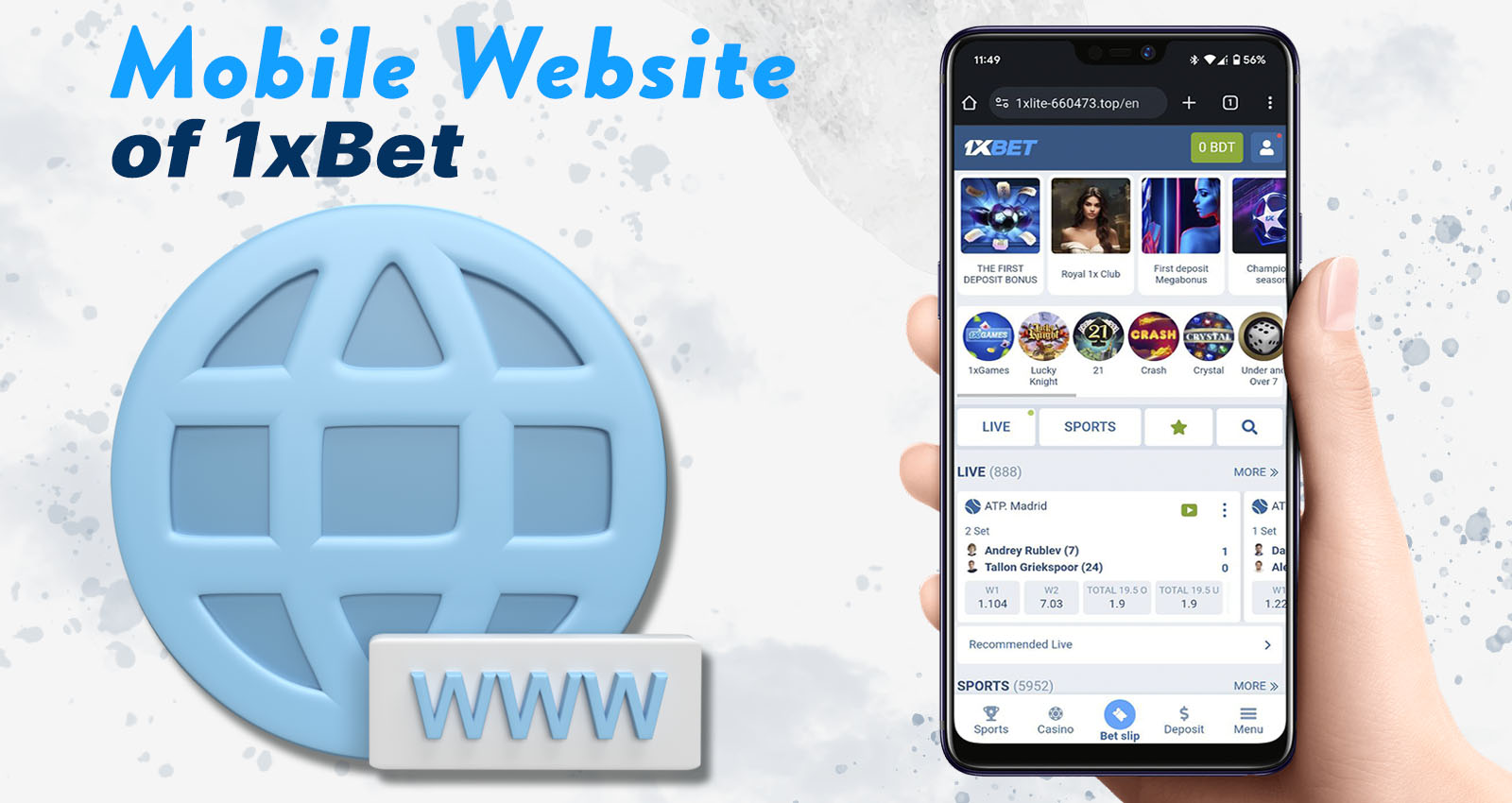  A user-friendly browser version of 1xBet